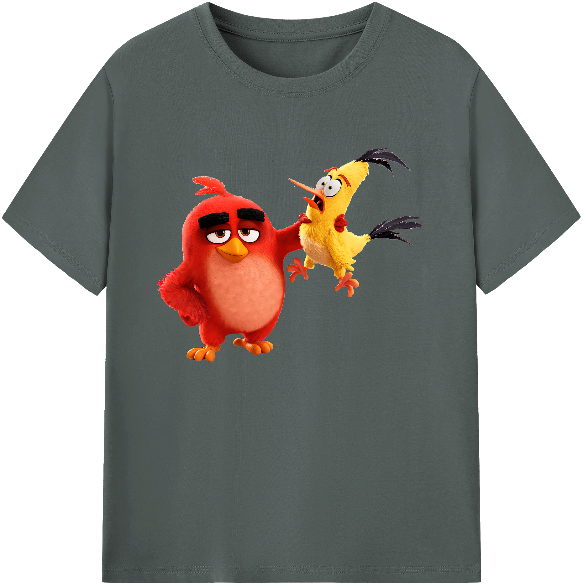 （画像用） Angry Birds アングリーバード 綿100％ メンズ半袖Tシャツ｜肌触りやわらか＆通気性